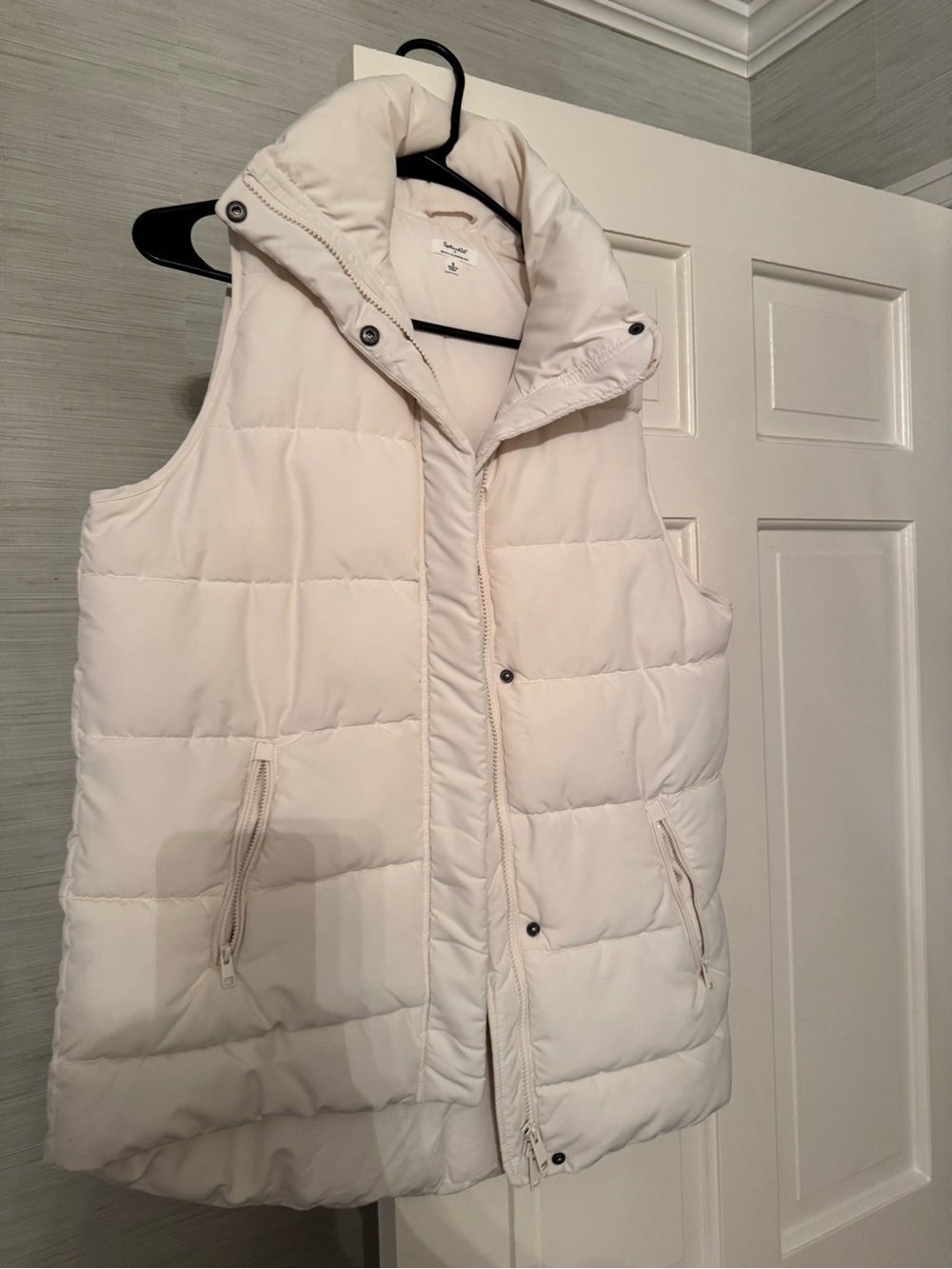 Splendid Ivory Quilted Puffer Vest